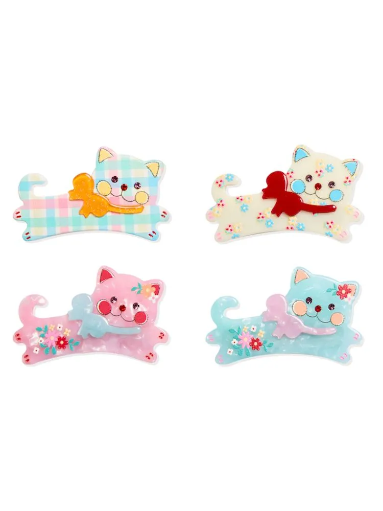 Cat Print Hair Clip Accessories