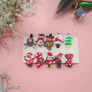 Christmas Hair Clips Set - Pack of 10