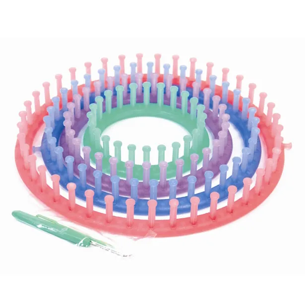 Classic Knit 4 Round Plastic Knitting Loom Needle Circular Set