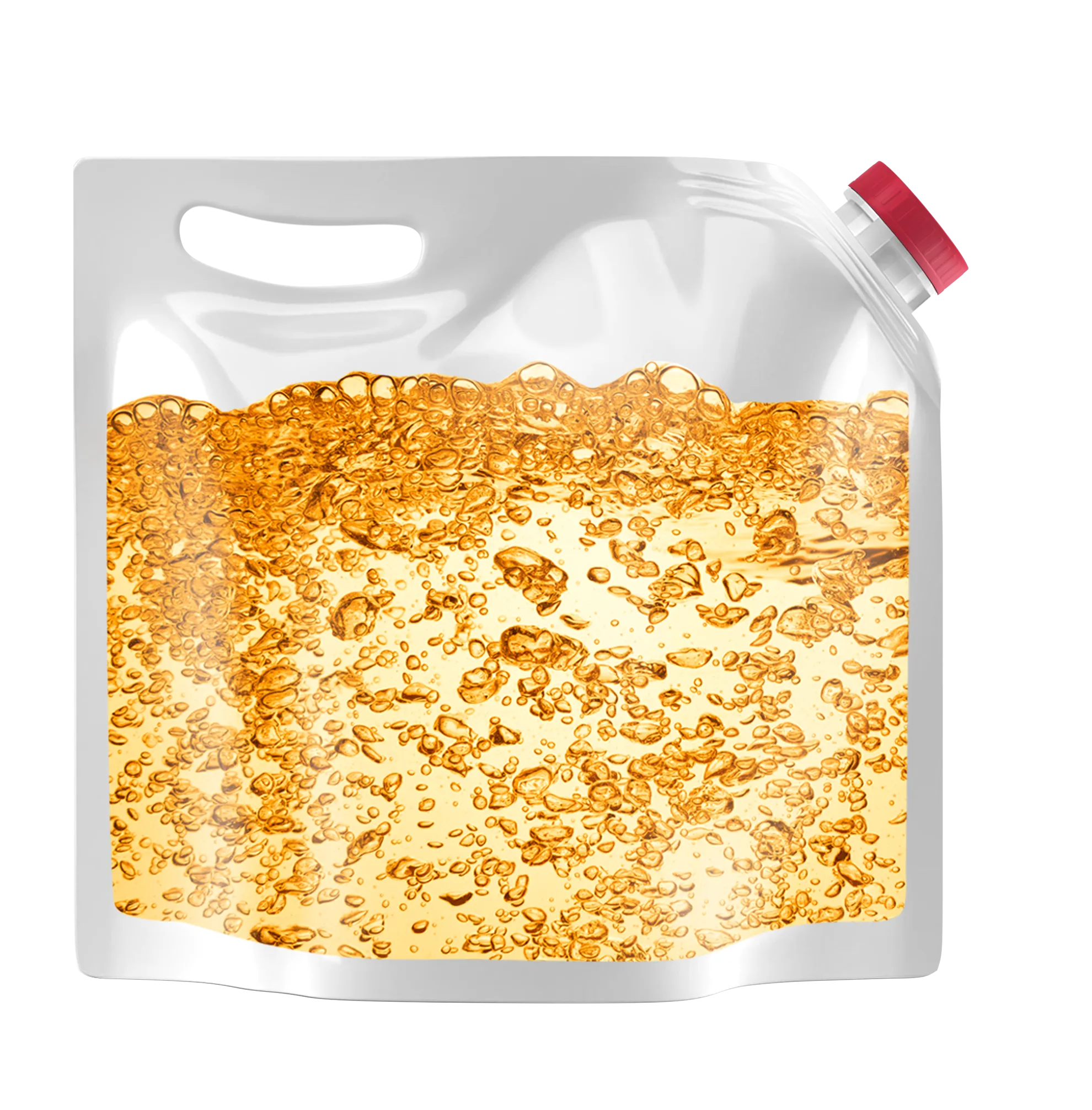Clear Beverage "To-Go" Bags for carbonated beverages
