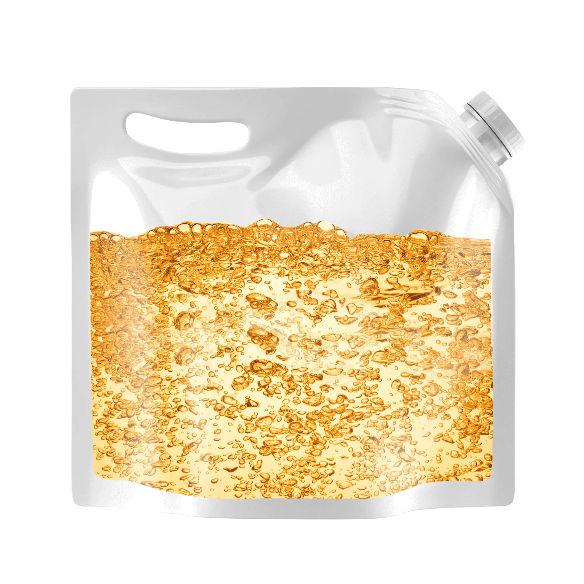 Clear Beverage "To-Go" Bags for carbonated beverages