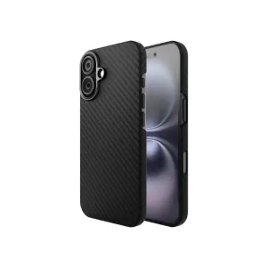 Clip-On MagSafe Case iPhone 16 Plus Vetter Aramid Fiber Kevlar, Black