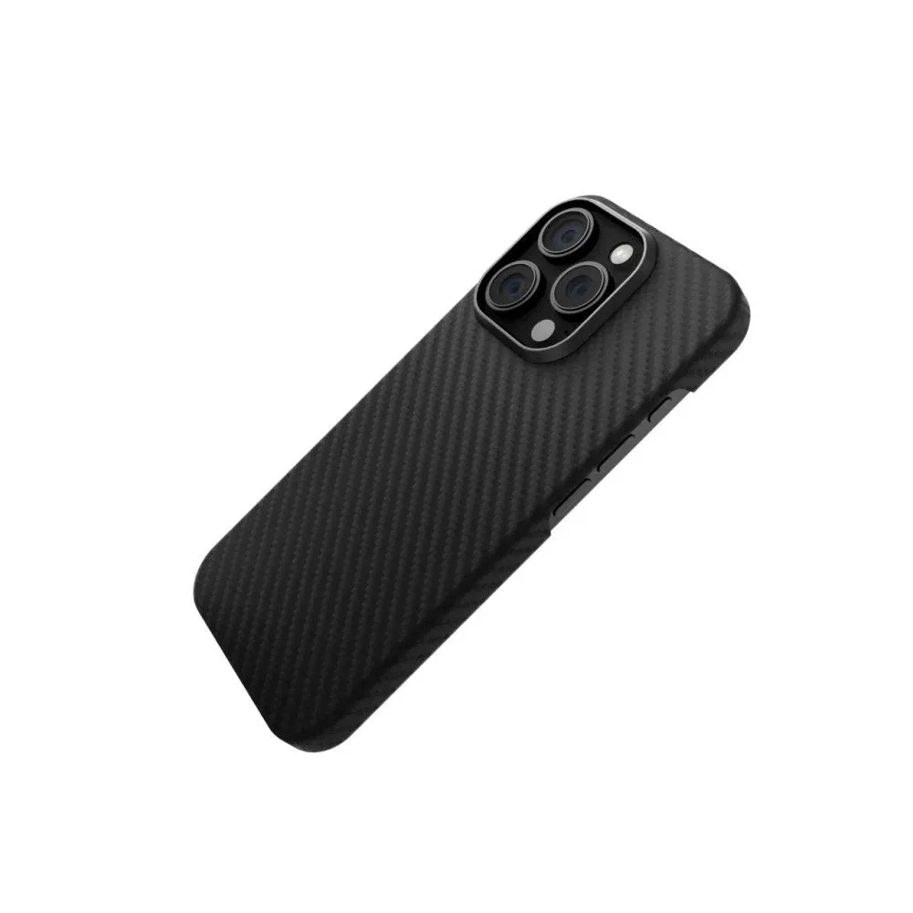 Clip-On MagSafe Case iPhone 16 Pro Vetter Aramid Fiber Kevlar, Black