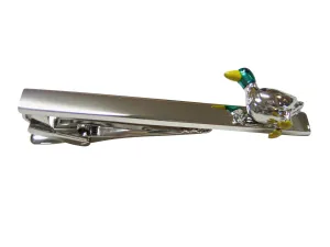 Colored Mallard Duck Bird Square Tie Clip