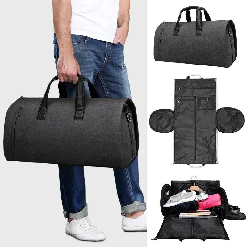 Convertible Garment Gym Bags for Men Fitness Camping Hiking Travel Large Capacity Duffel Bag with Shoe Pouch Carry On Tote XM130