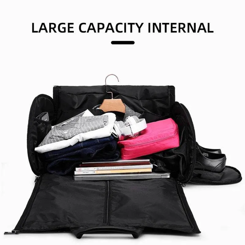 Convertible Garment Gym Bags for Men Fitness Camping Hiking Travel Large Capacity Duffel Bag with Shoe Pouch Carry On Tote XM130