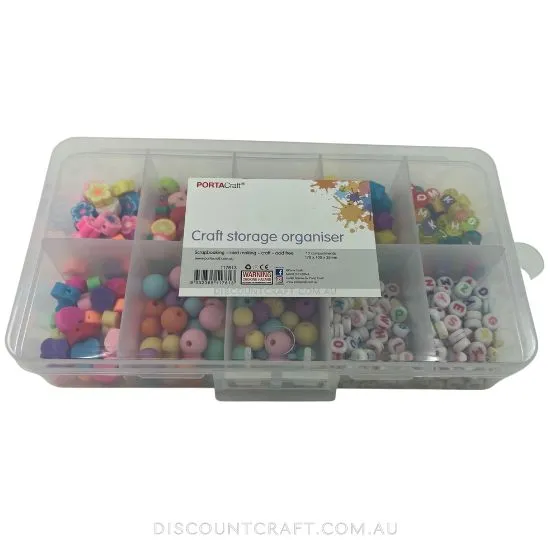 Craft Storage Box - 10 Compartment Organiser