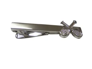 Crossing Racquet Tie Clips