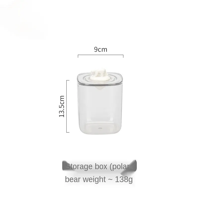 Cute Transparent Cotton Swabs Facial Wipe Storage Box
