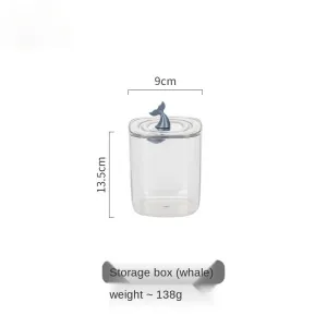 Cute Transparent Cotton Swabs Facial Wipe Storage Box