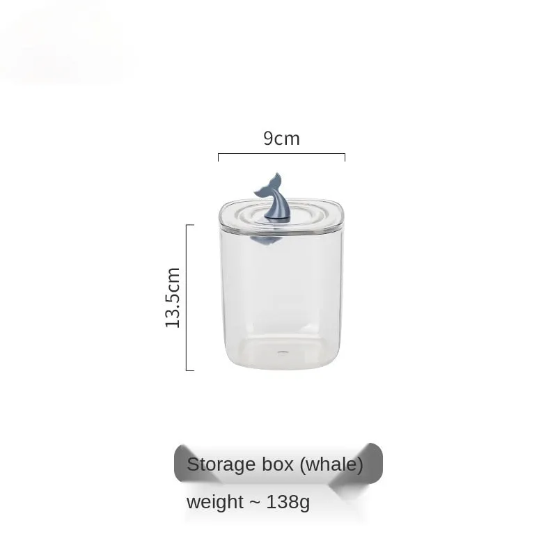 Cute Transparent Cotton Swabs Facial Wipe Storage Box