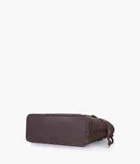 Dark Brown checkered neverfull tote bag (Zip Closure)