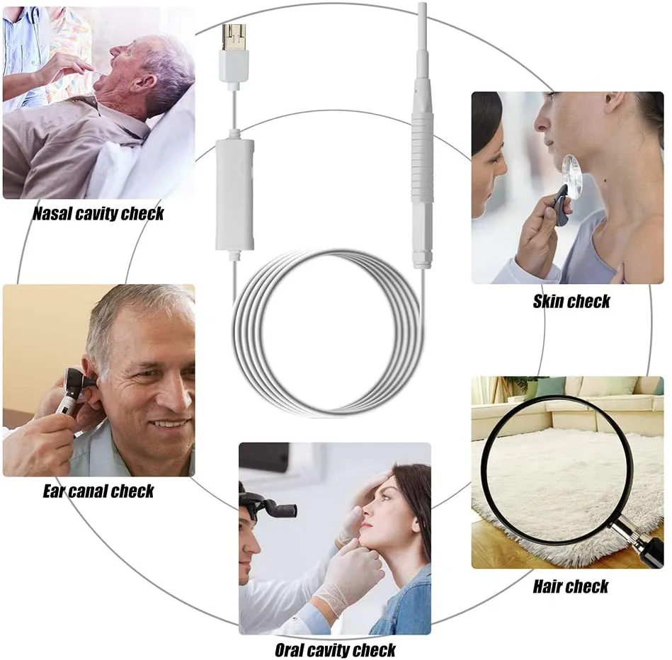 Digital Ear Scope Otoscope, Cainda Ear Camera with Earwax Remover Tools, USB Ear Cleaner Endoscope with WiFi Box, Suit for iPhone Android Mac Windows