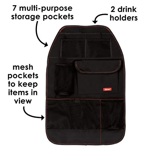 Diono Back Seat Organizer Stow 'n Go In the Car Accessories, Black