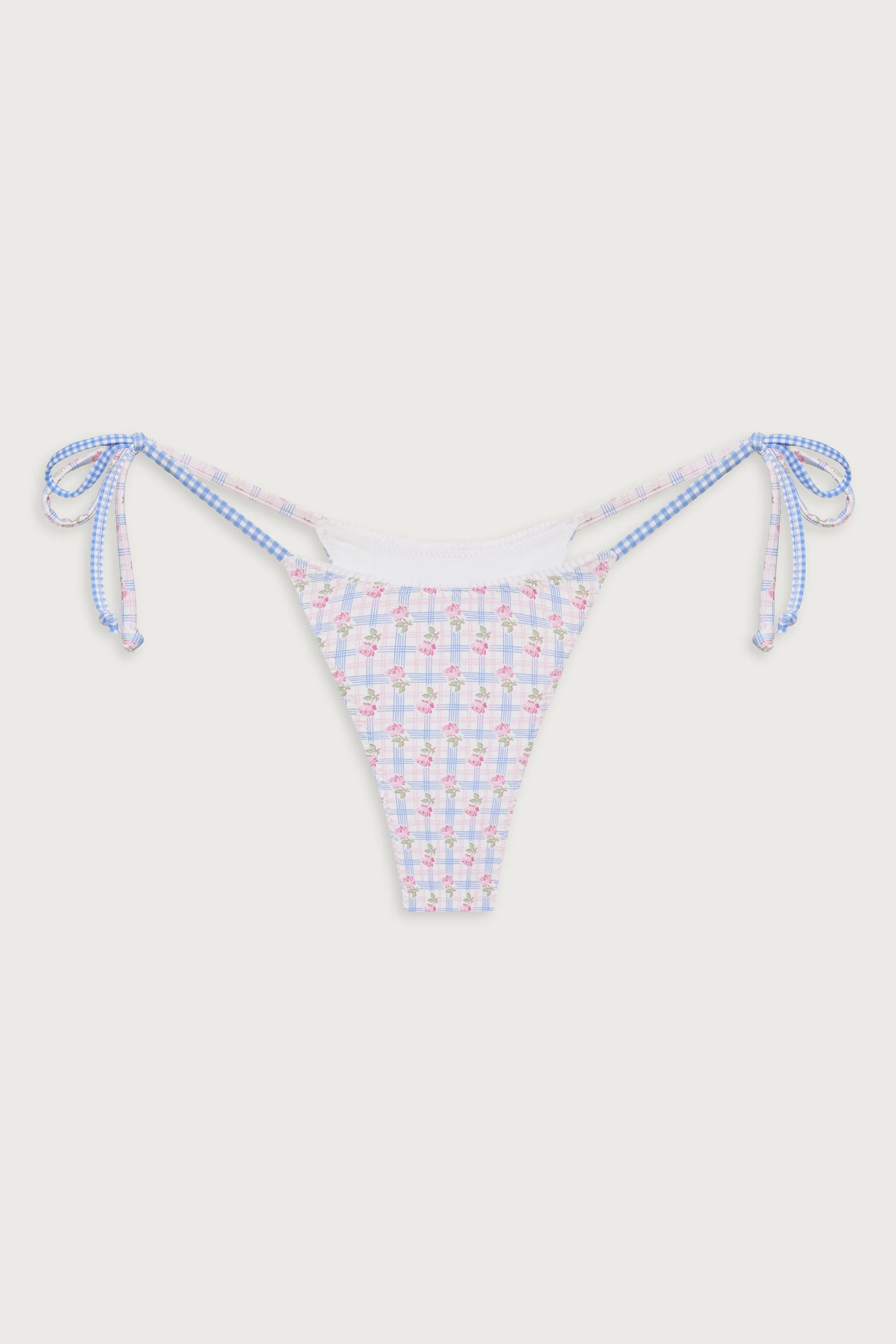 Divine Skimpy Floral Bikini Bottom - Rose Picnic Ruffle