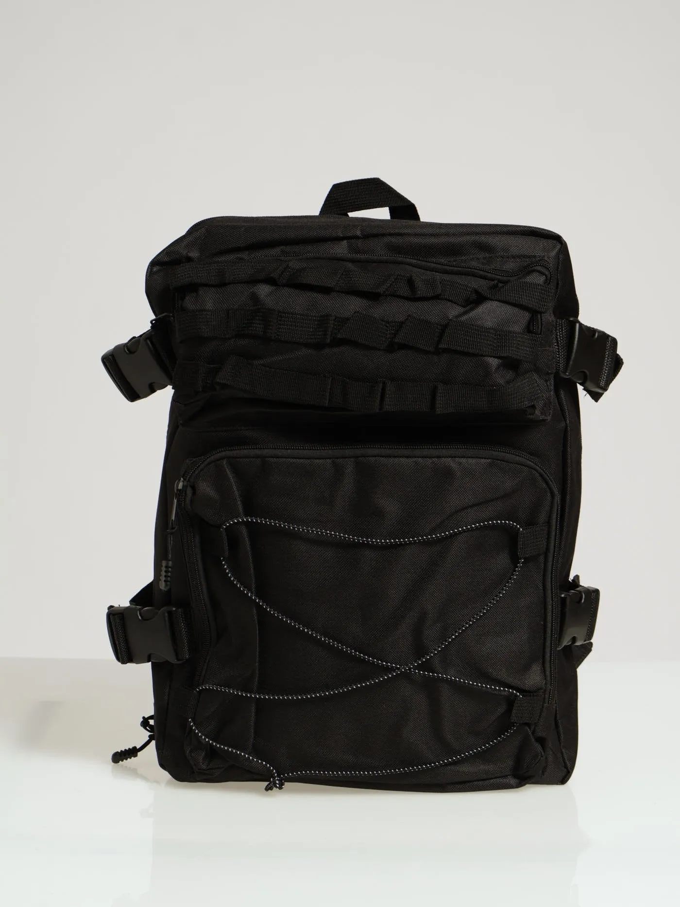 Double Zip Utility Backpack - Black