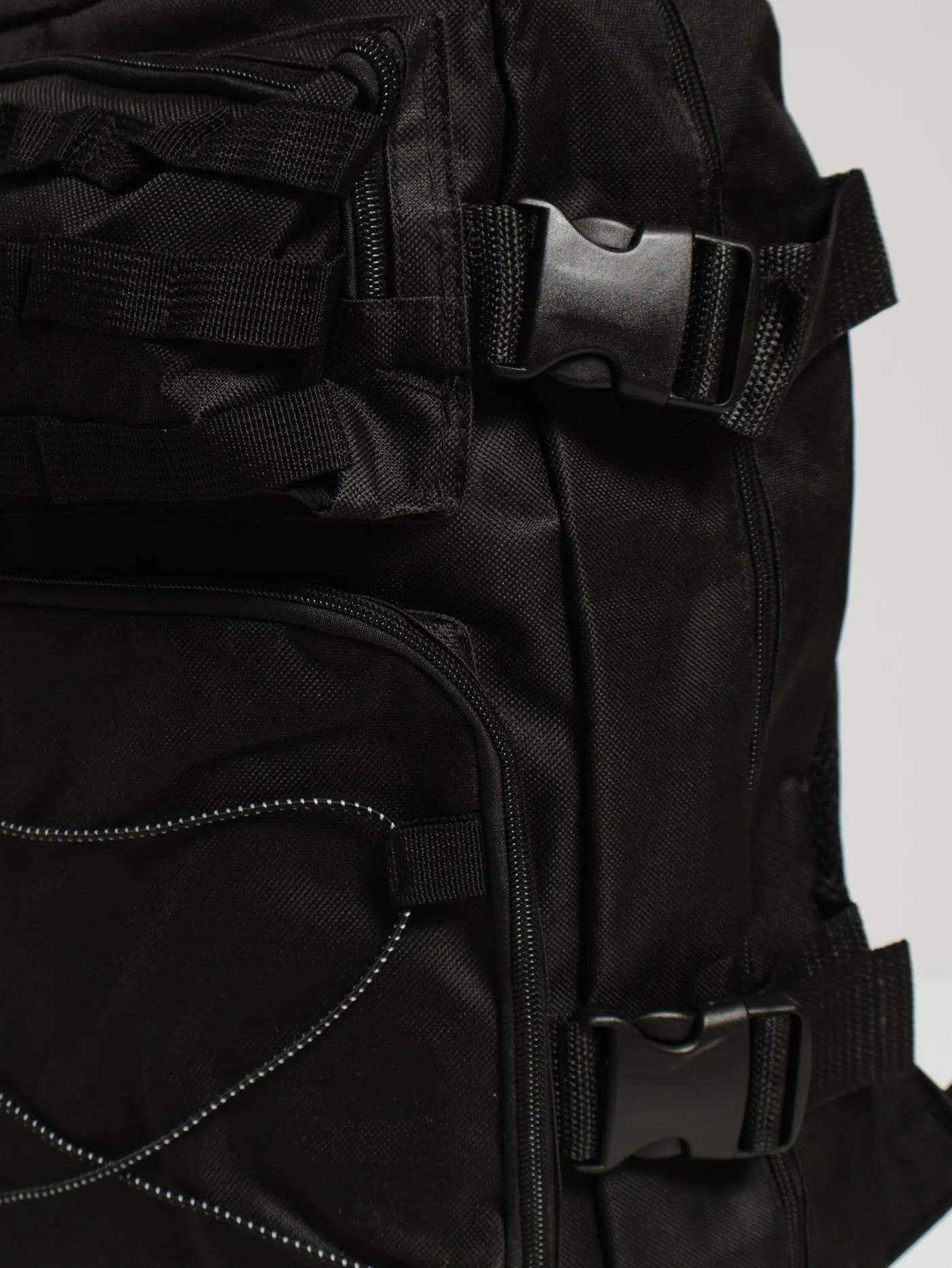 Double Zip Utility Backpack - Black