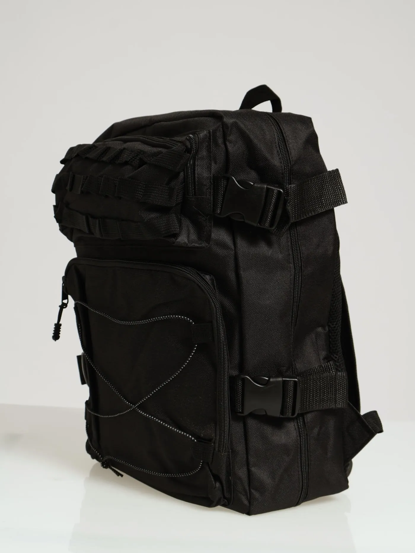 Double Zip Utility Backpack - Black
