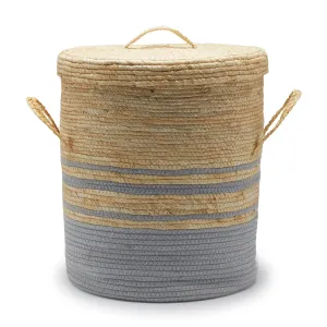 DWELL GREY WEAVE SEAGRASS BASKET SMALL (BEIGE/GREY)