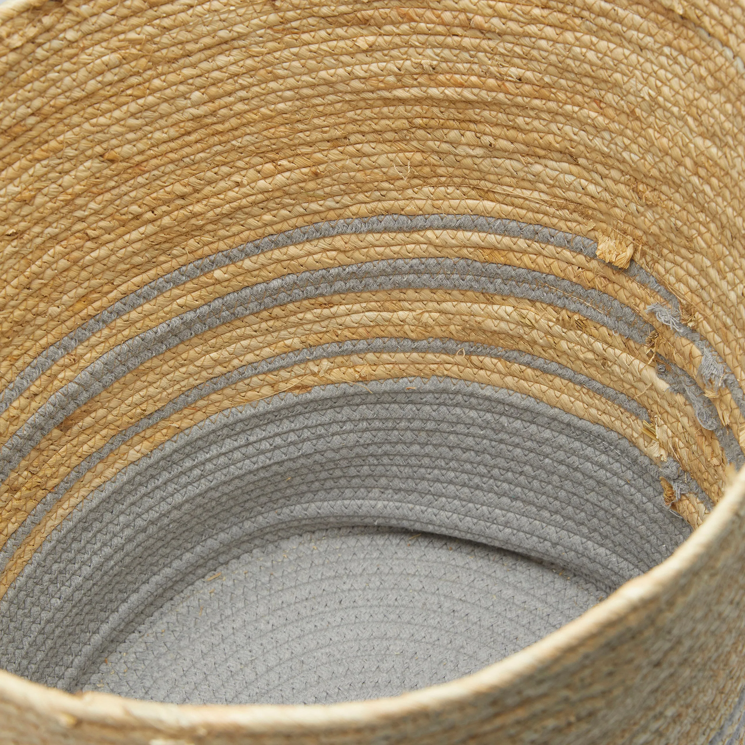 DWELL GREY WEAVE SEAGRASS BASKET SMALL (BEIGE/GREY)