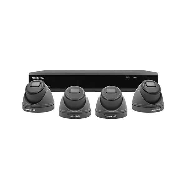 ESP RHD8KD4G2TB Rekor HD 8 Channel HD 2TB 4x Grey Dome Camera Kit