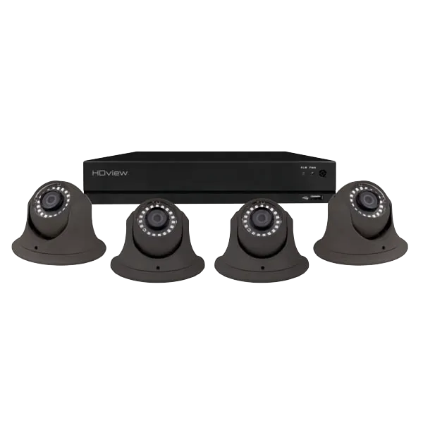 ESP SHDV4KD4G1TB HDview 4MP Super HD 4 Channel 1TB 4x Grey Dome Camera Kit