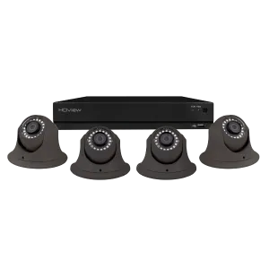 ESP SHDV4KD4G1TB HDview 4MP Super HD 4 Channel 1TB 4x Grey Dome Camera Kit