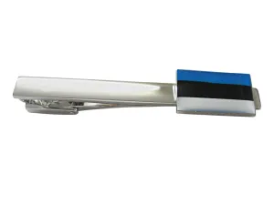 Estonia Flag Pendant Square Tie Clip