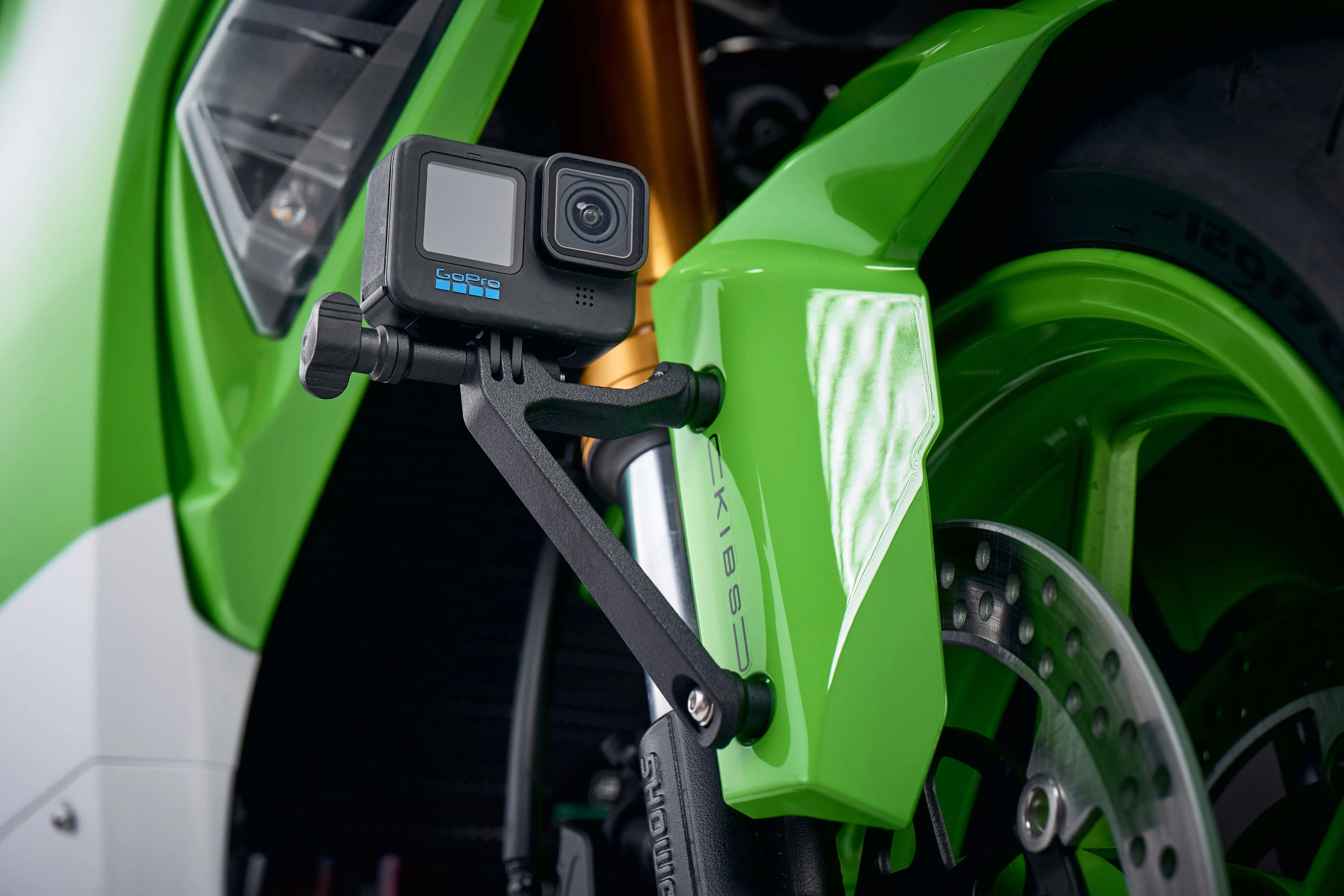 Evotech Action / Safety Camera Front Mudguard Mount - Kawasaki ZX-10R (2008-2010)