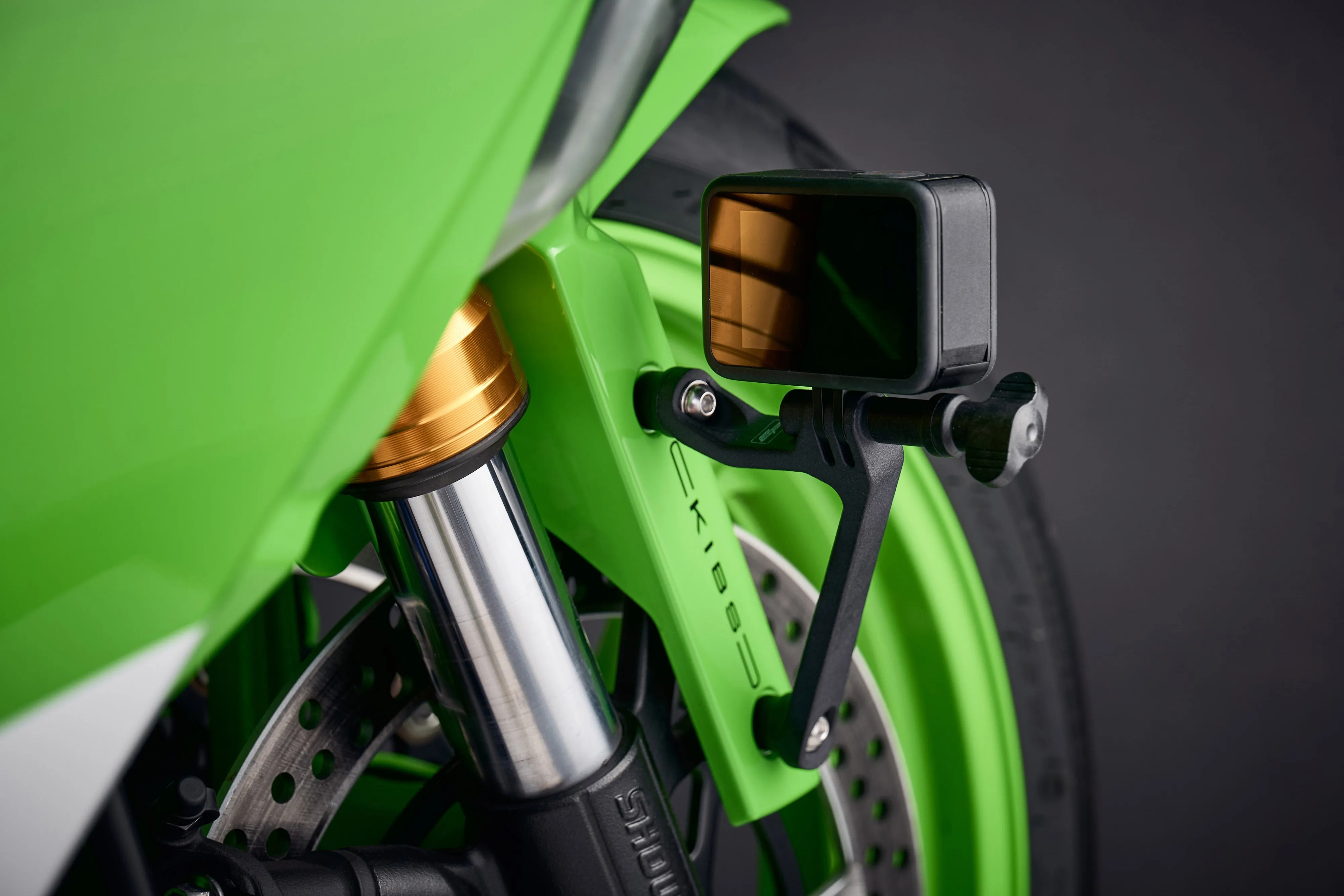 Evotech Action / Safety Camera Front Mudguard Mount - Kawasaki ZX-10R (2008-2010)