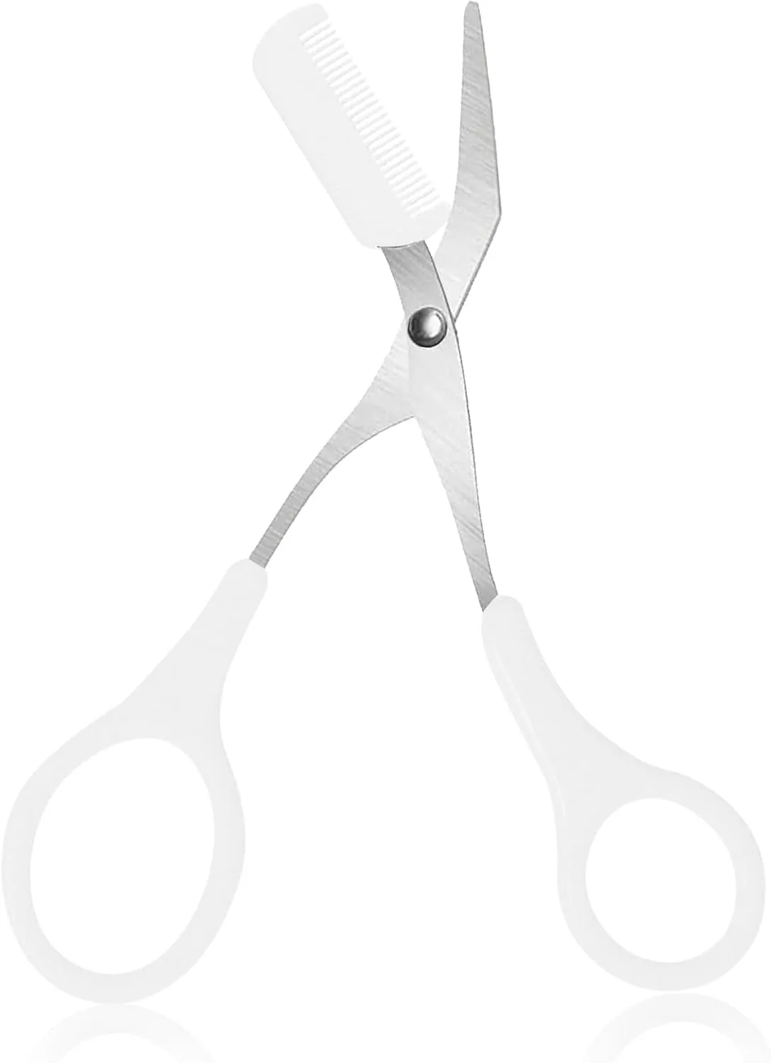Eyebrow Scissors with Comb, Professional Precision Eyebrow Trimmer, Non Slip Finger Grips Eyebrow Trimming Scissors Hair Removal Beauty Accessories for Men Women