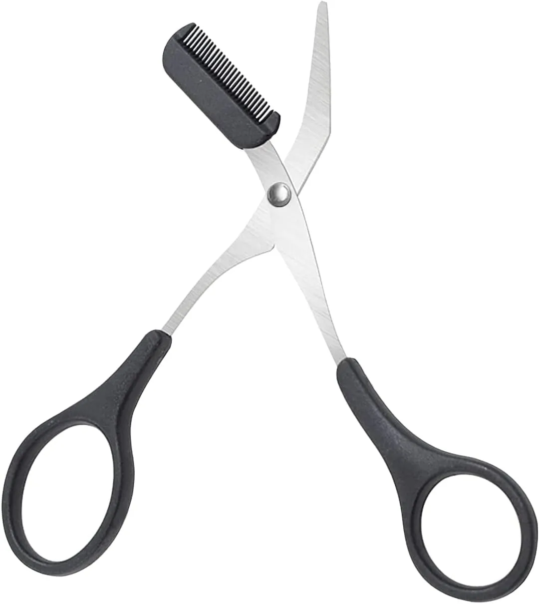 Eyebrow Scissors with Comb, Professional Precision Eyebrow Trimmer, Non Slip Finger Grips Eyebrow Trimming Scissors Hair Removal Beauty Accessories for Men Women