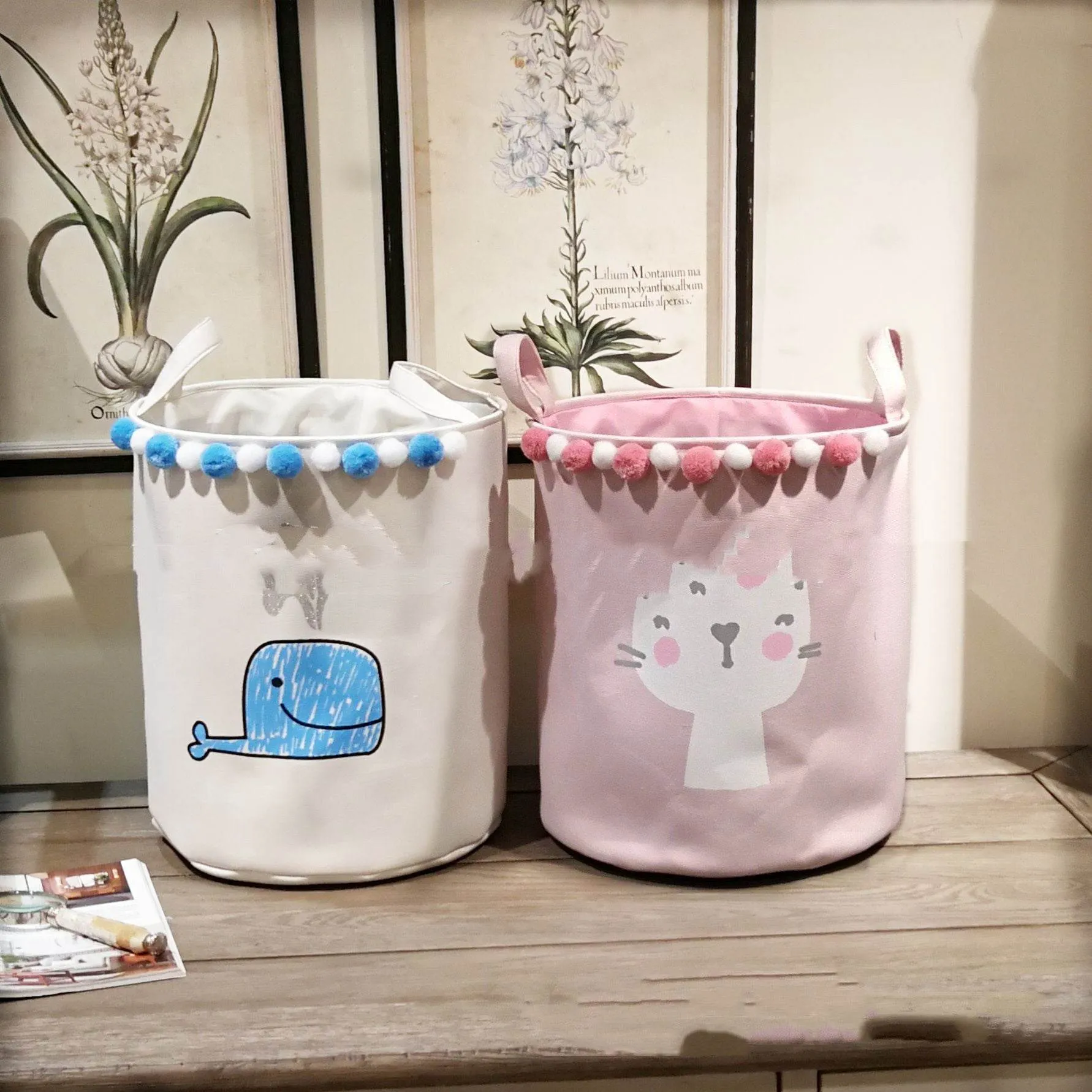 Fabric Storage Bucket Laundry Basket