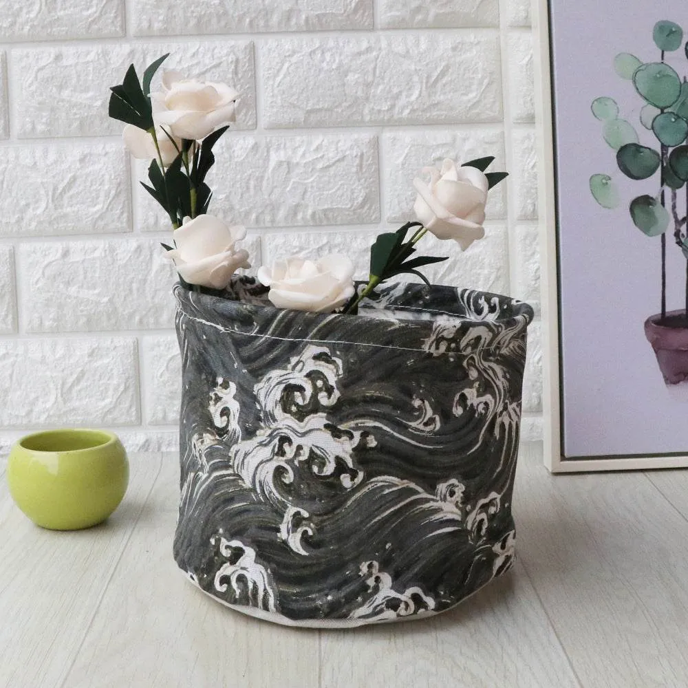 Fabric waterproof foldable storage basket