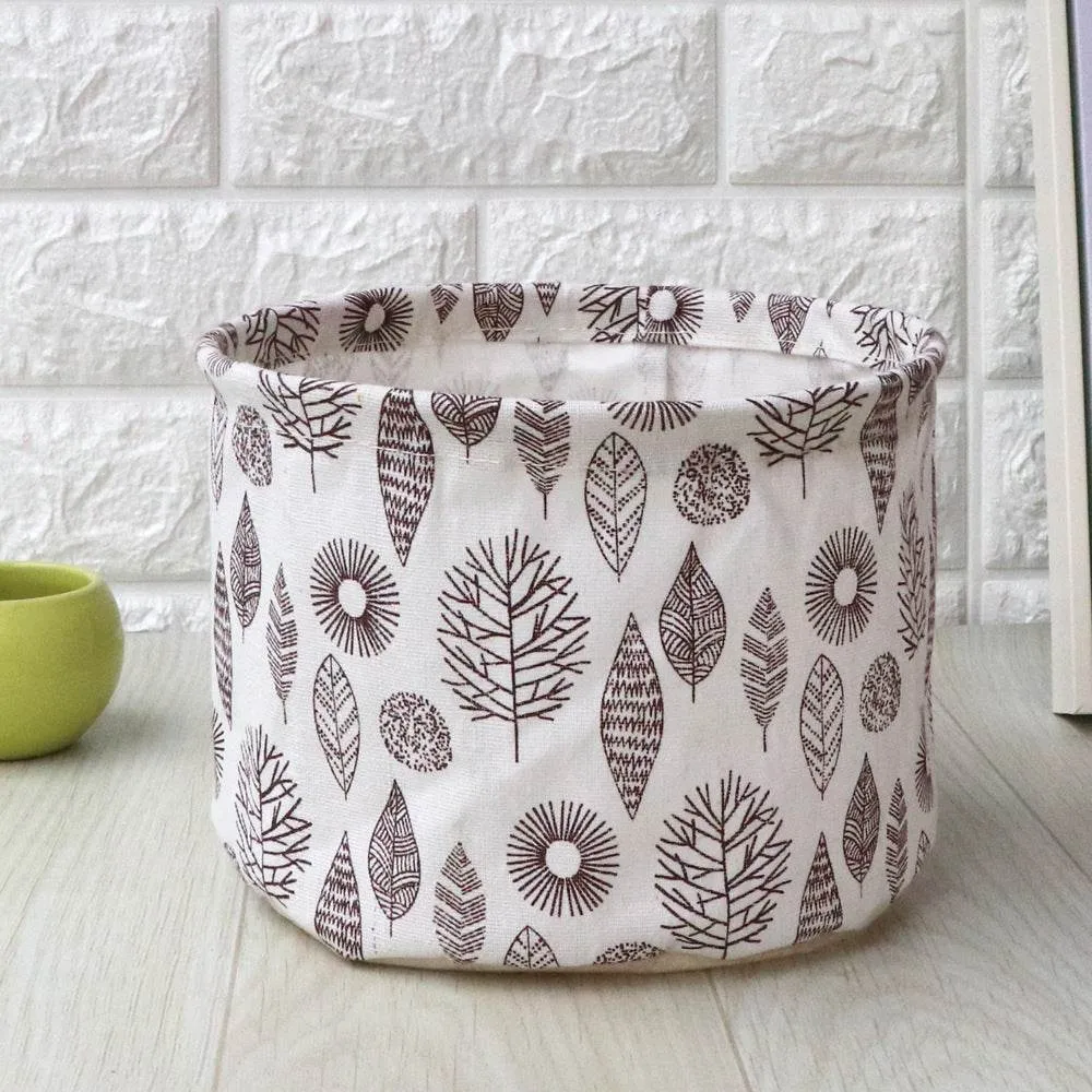 Fabric waterproof foldable storage basket