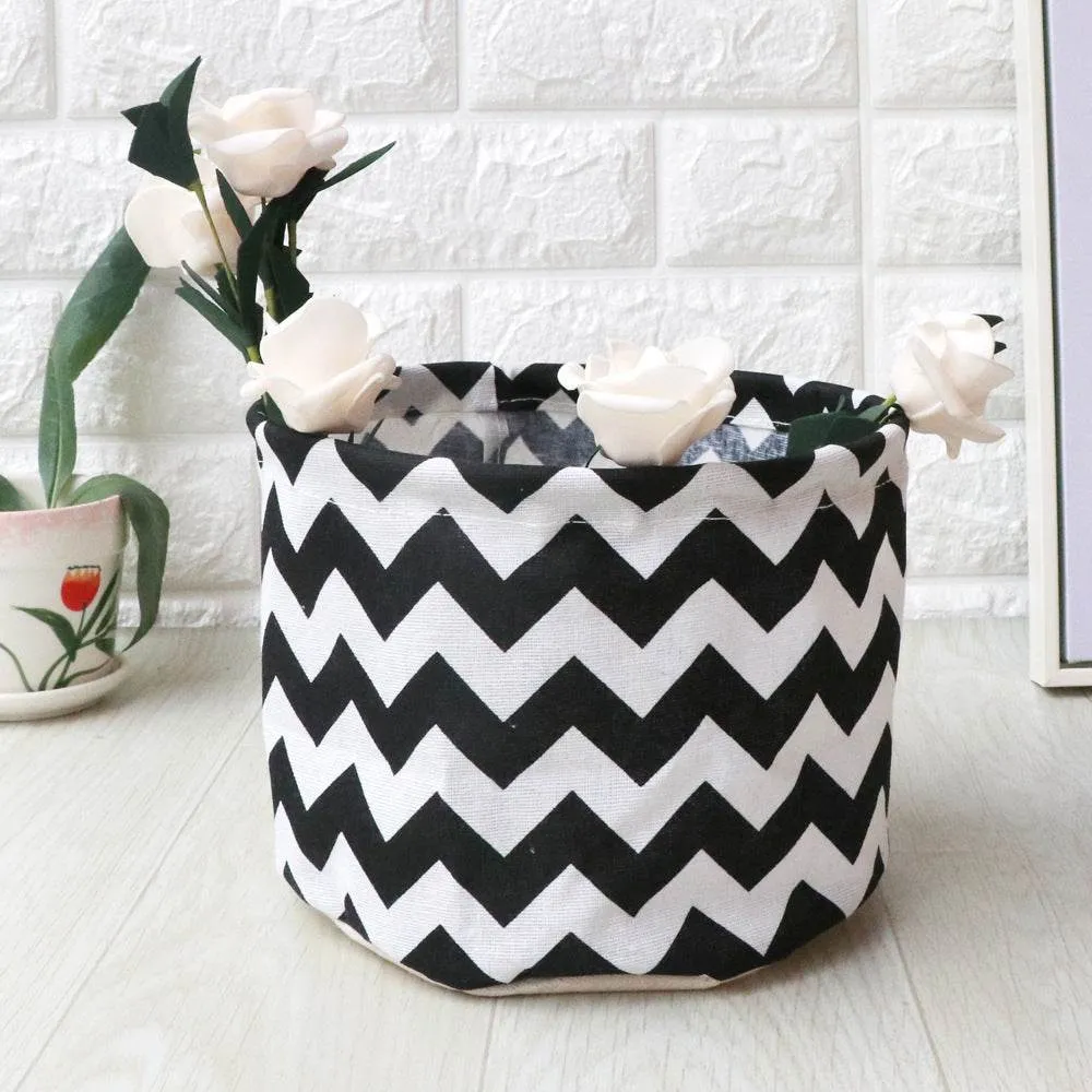 Fabric waterproof foldable storage basket