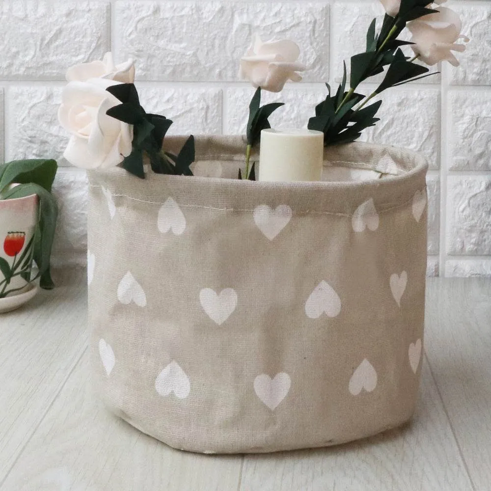 Fabric waterproof foldable storage basket