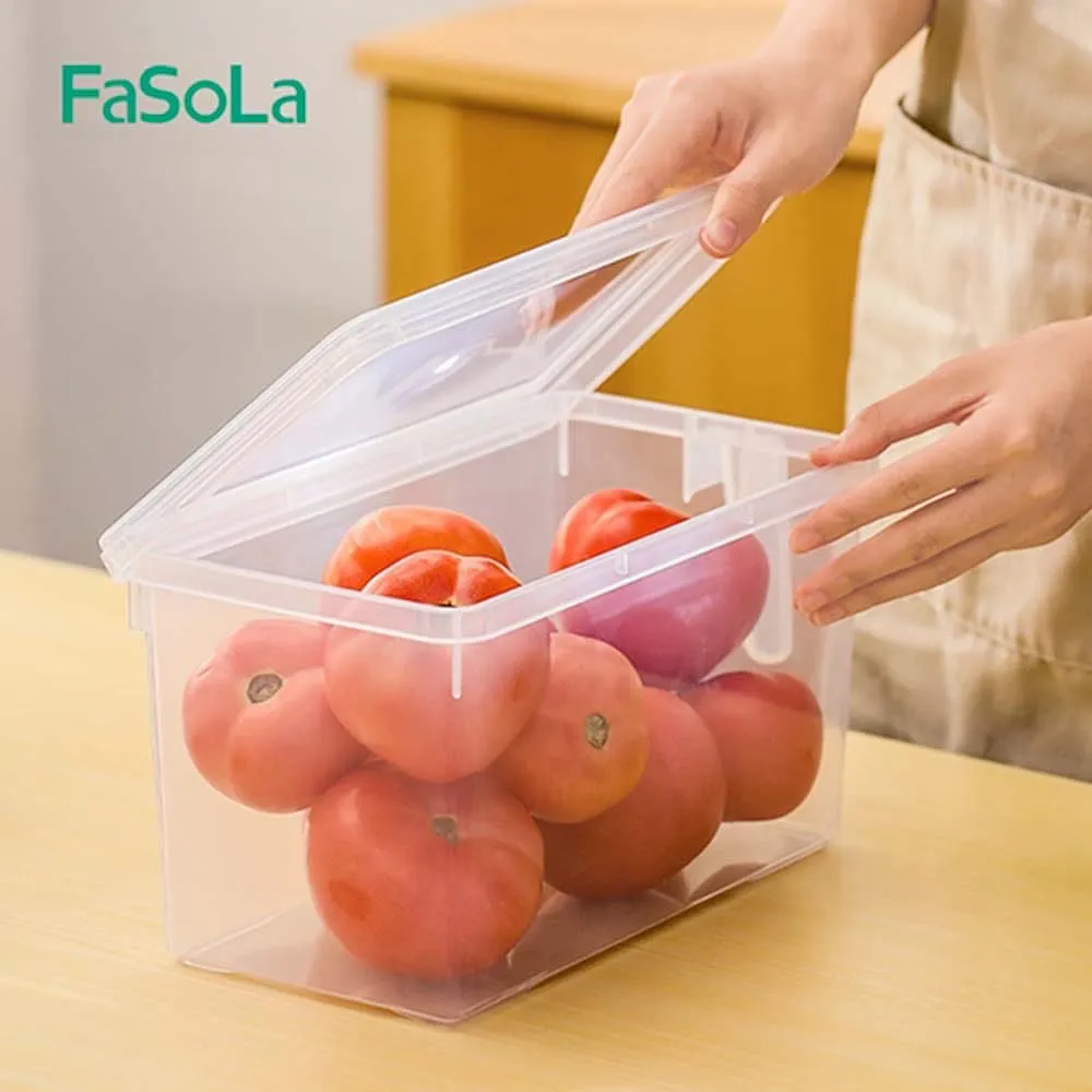FaSoLa Refrigerator Storage Box with Lid - 4.7L