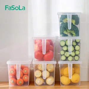 FaSoLa Refrigerator Storage Box with Lid - 4.7L
