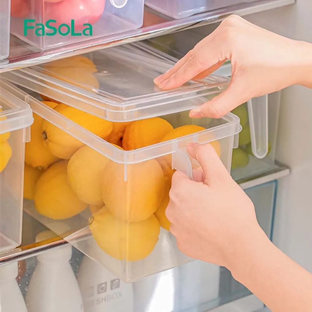 FaSoLa Refrigerator Storage Box with Lid - 4.7L