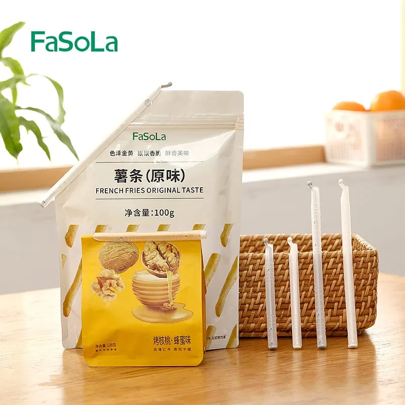 FaSoLa Thickened PP Sealing Rods - Olive Green & Lotus Pink, 12cm, 6 Pieces X3
