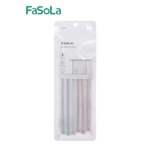 FaSoLa Thickened PP Sealing Rods - Olive Green & Lotus Pink, 12cm, 6 Pieces X3