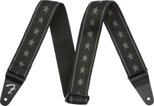 Fender® Nylon Stars and Stripes Strap, Black/Grey