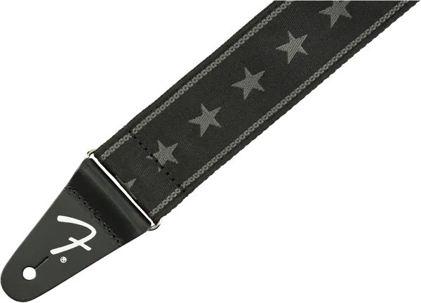 Fender® Nylon Stars and Stripes Strap, Black/Grey