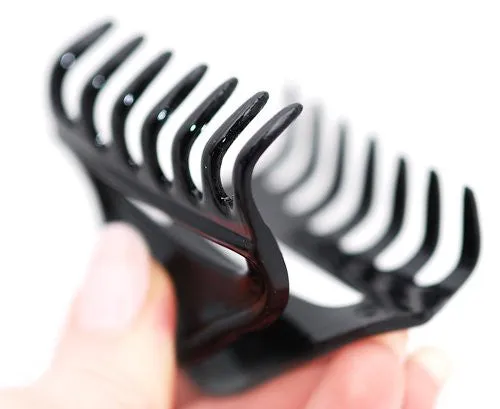 French Black Plastic Open Hair Claw