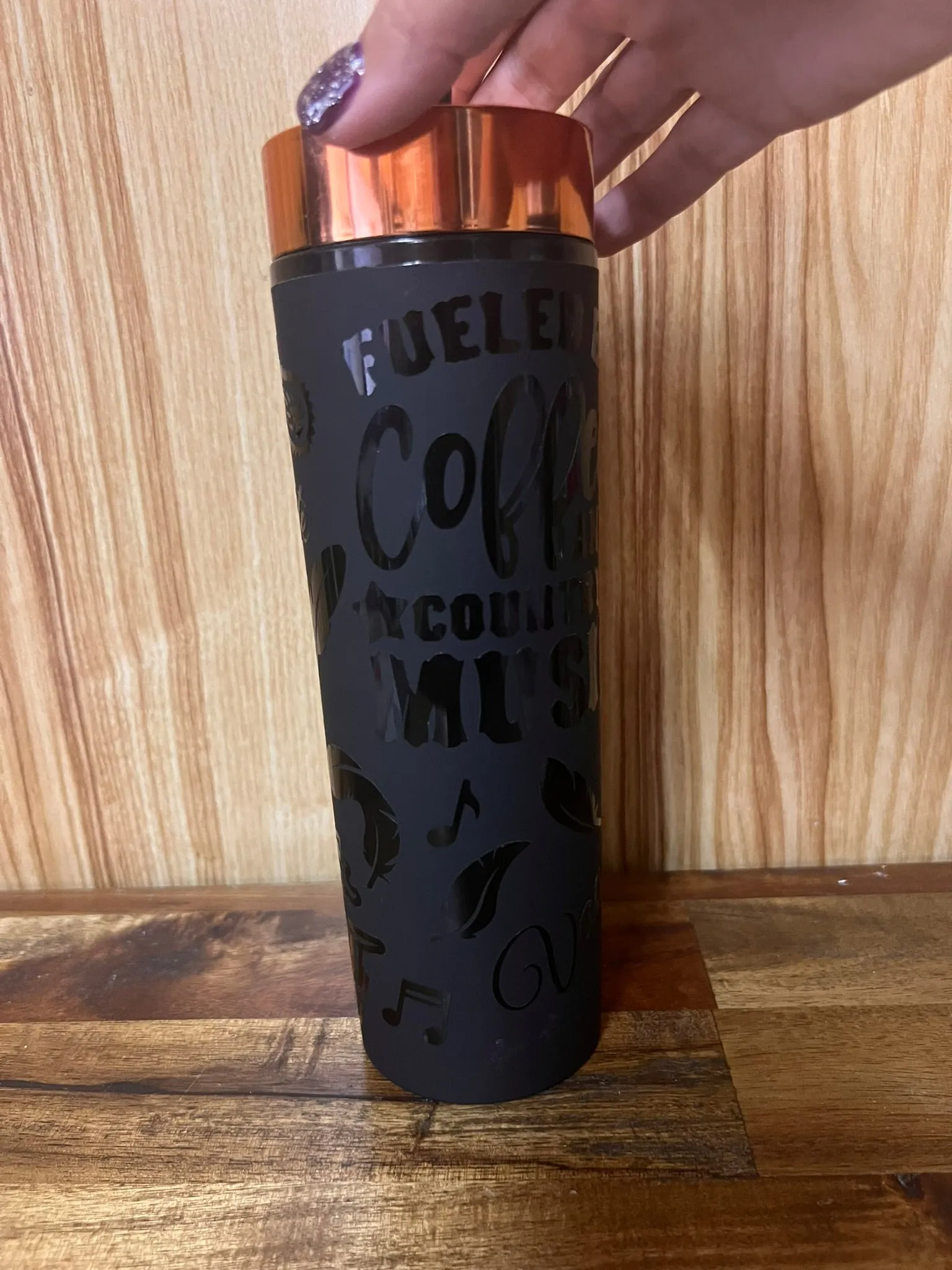 Fueled by Country Music Raven Travel Cup