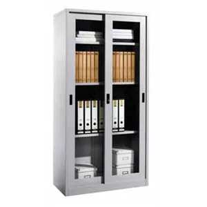 Full Height Metal Glass Sliding Door Cupboard