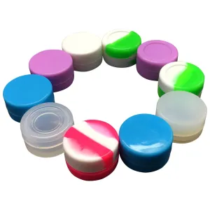 Gentcy Silicone 5ml 25pcs Lots Silicone Container Silicone Jars For Concentrate Oil Wax