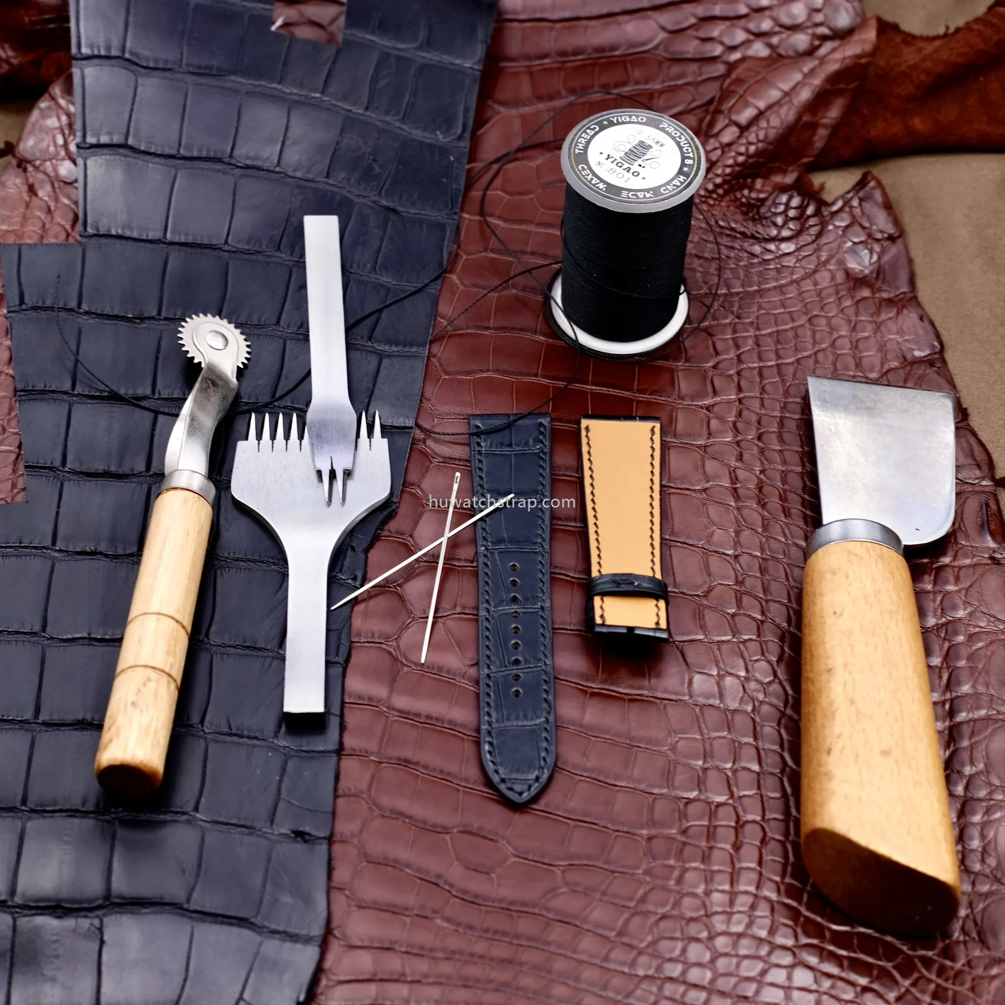 Genuine Alligator Compatible with Hermès Arceau Strap 20mm