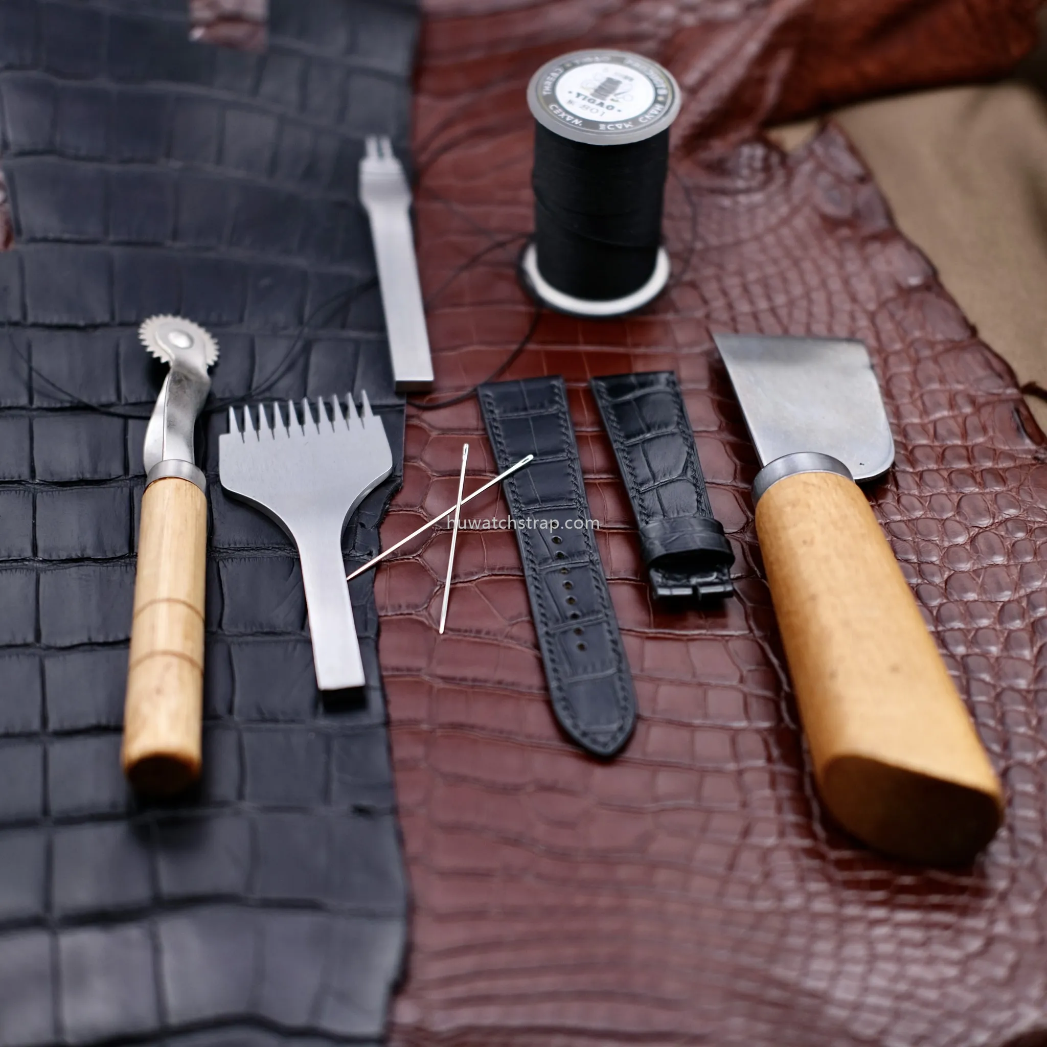 Genuine Alligator Compatible with Hermès Arceau Strap 20mm